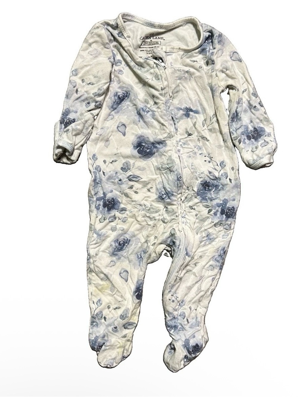 Baby Girl Caden Lane Footie Pajamas 2 Way Zipper Size Newborn